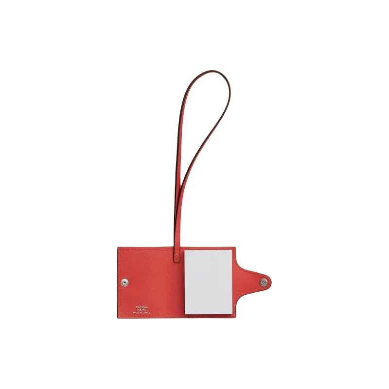 HERMES Togo Calfskin With Swift Calfskin Storage Bag Extra Mini Unisex Gold & Red-1