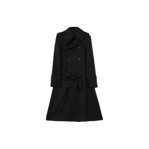 Yohji Yamamoto Trench Coats Unisex Black