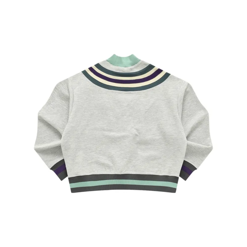 FILA FUSION x FACETASM Sweatshirt Women's Silver Flower Gray-1