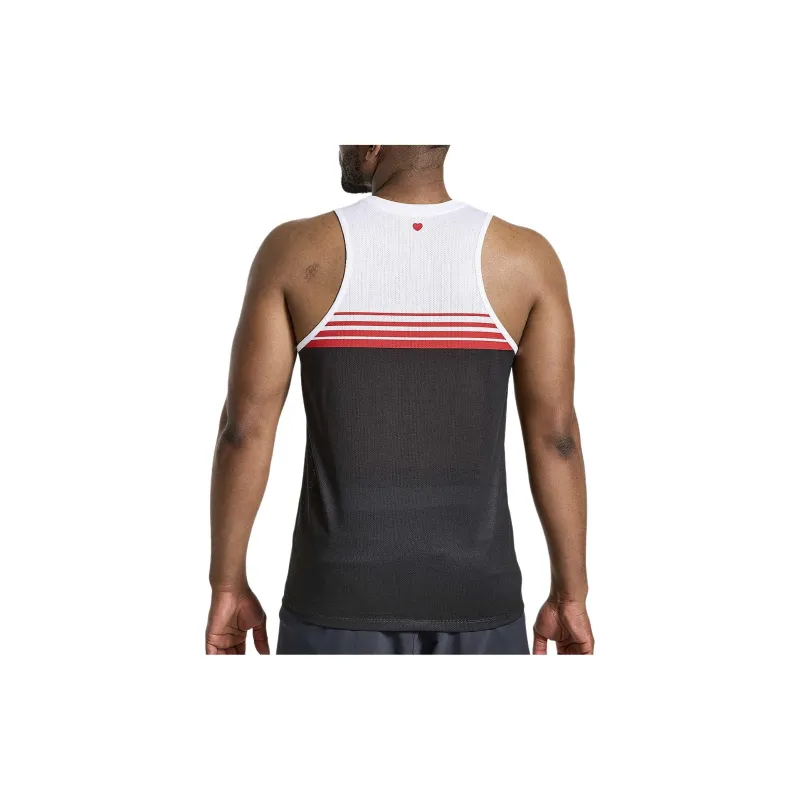 Saucony Stopwatch Tank Tops Men Black-1