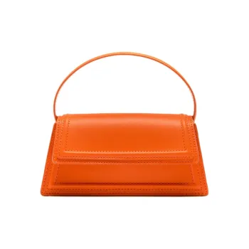 ZARA Polyurethane Handbag Shoulder Bag Crossbody Bag Mini Women's Orange