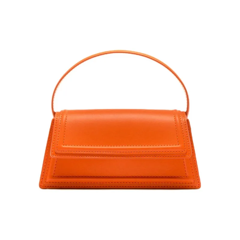 ZARA Polyurethane Handbag Shoulder Bag Crossbody Bag Mini Women's Orange-0