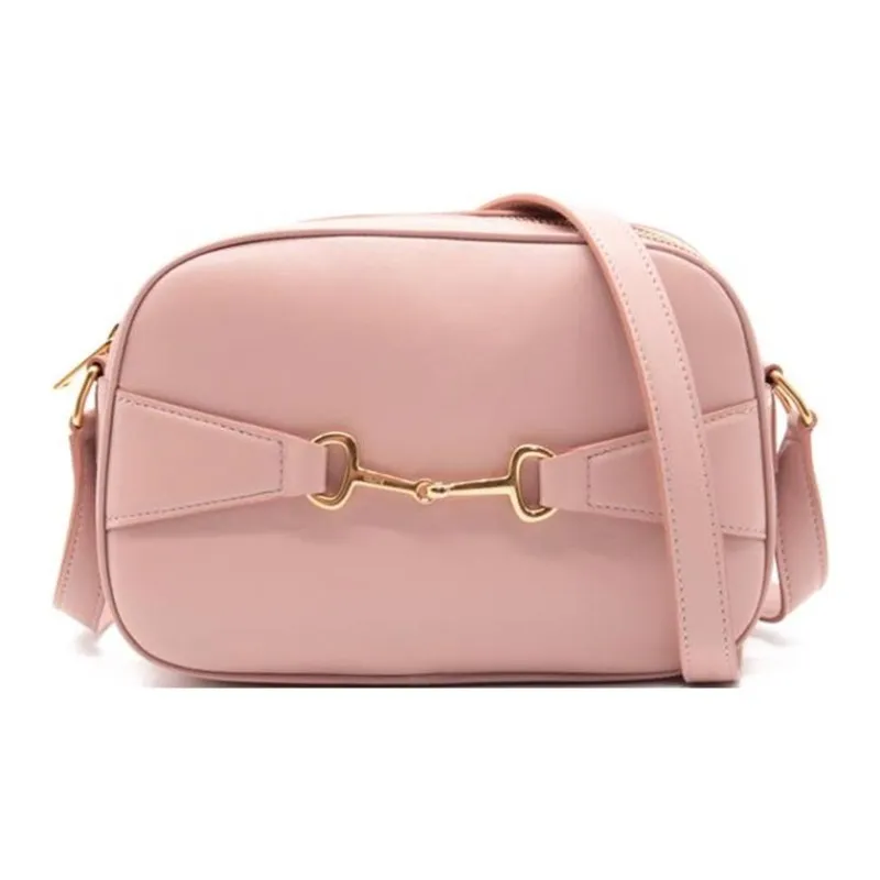 CELINE Leather Camera Bags Crossbody Bag Shoulder Bag Women's Pink-1
