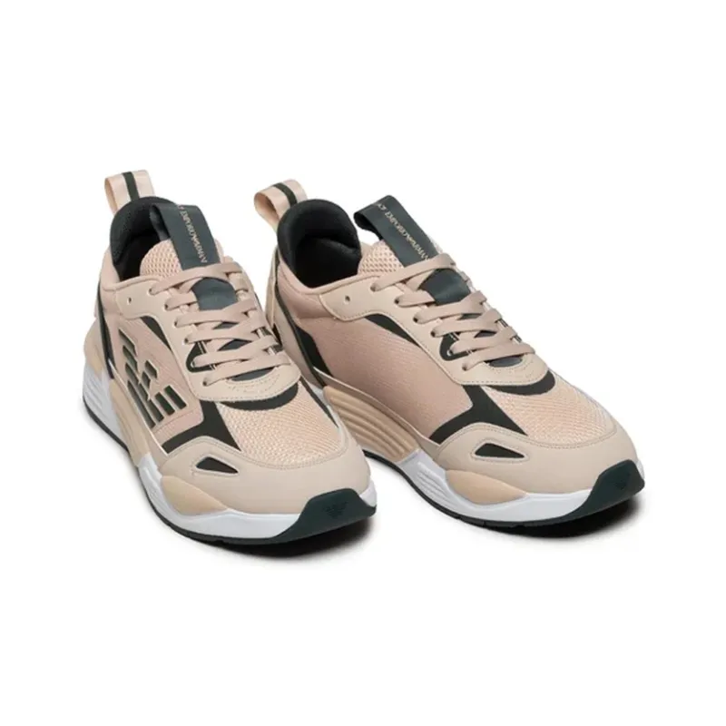 EMPORIO ARMANI EA7 Low Top Casual Shoes Unisex Apricot Green-1