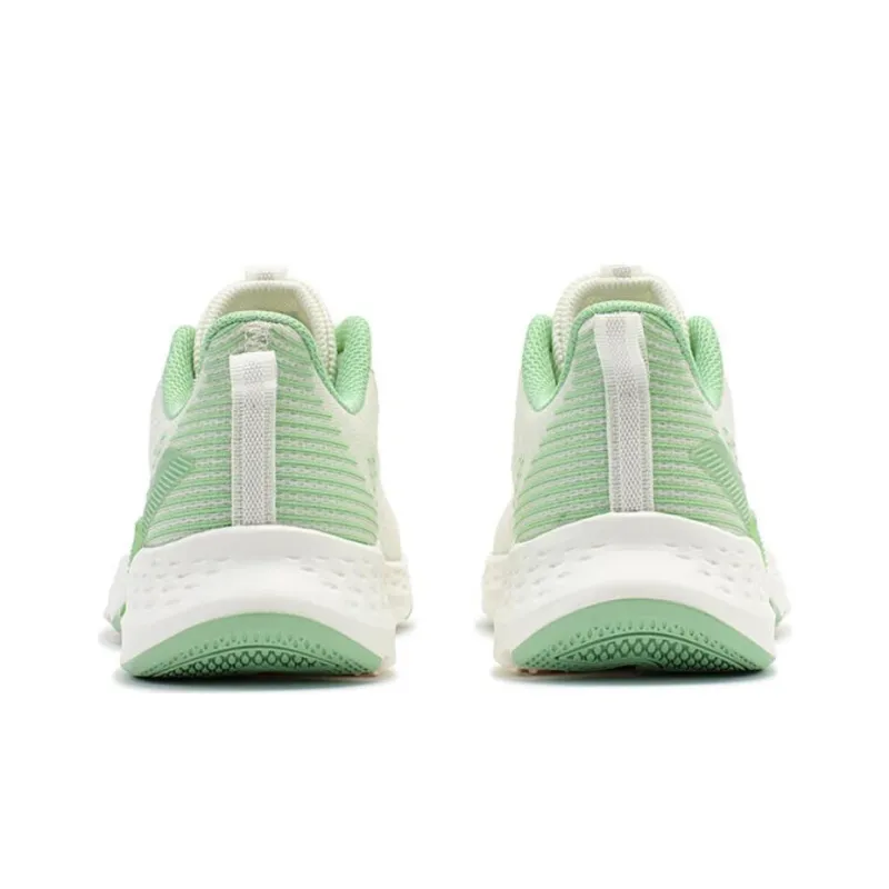 361° Cushioning Anti Slip Wear Resistant Breathability Low Top Running Shoes Women's White Green-3