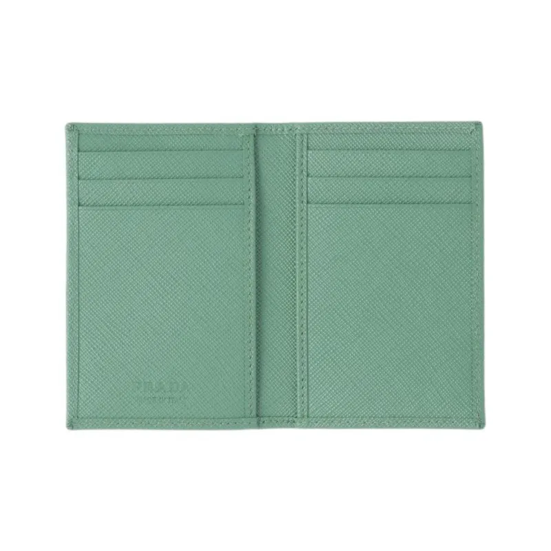 PRADA Saffiano Leather Wallet Men's Sage Green-2