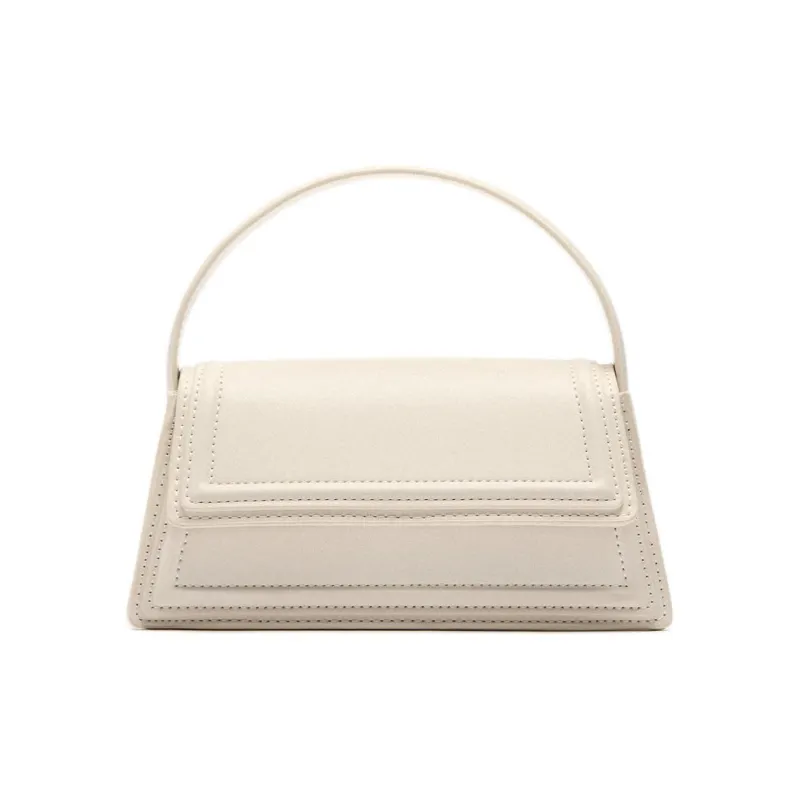 ZARA Polyurethane Handbag Shoulder Bag Crossbody Bag Mini Women's White-0
