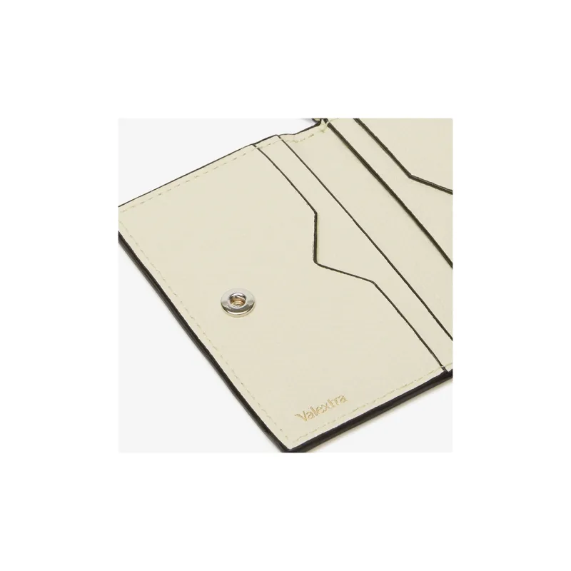 Valextra Millepunte Calfskin Card Holder Women's White-2
