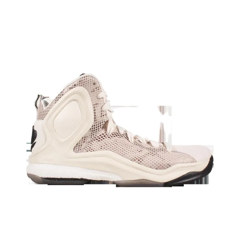 Adidas D Rose 5 Boost White Tan Snakeskin-1