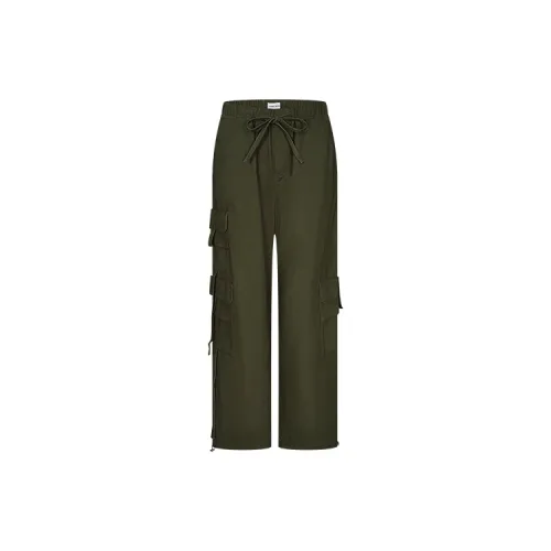 URBAN REVIVO Casual Pants Women's Army Green