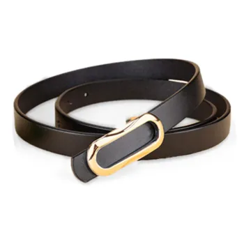Youyoulan Alloy Leather Belts Women's Width 1.5cm