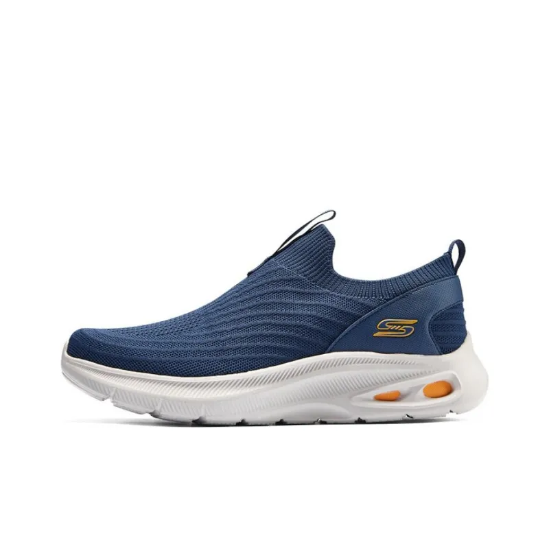 Skechers Durable Breathable Low Top Casual Shoes Men's Marine Blue-0