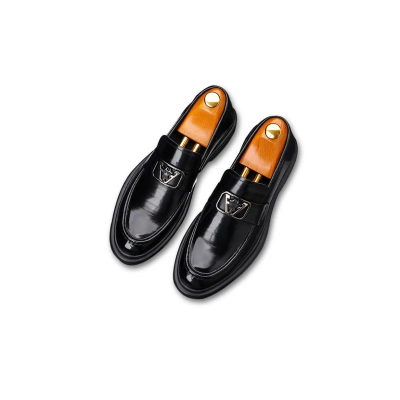 GZZ Loafers Men Low Top Black-3