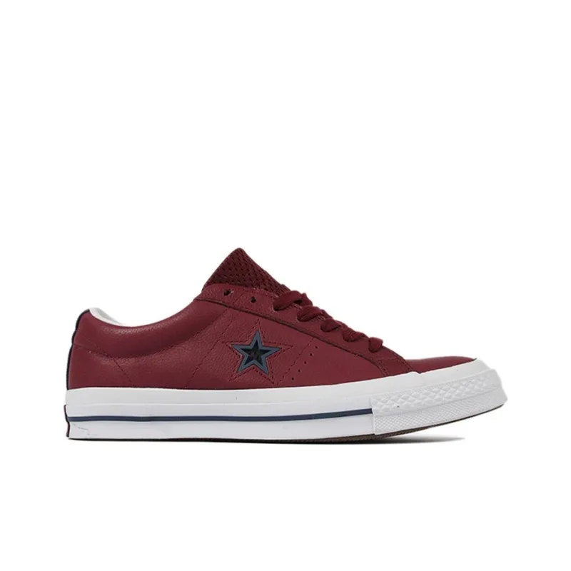Converse One Star Non Slip Wear resistant Retro Casual Skateboarding Shoes Red-1