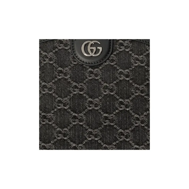 GUCCI Ophidia Denim Crossbody Bag Shoulder Bag Women's Black & Gray-7