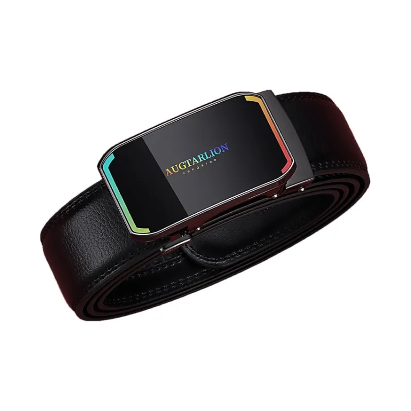 AUGTARLION Young Men's Business Casual Pants Belt Genuine Leather Leather Belts Men's Multicolor Width  3.5cm-2