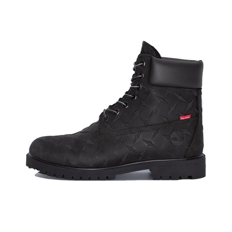 Timberland X Supreme Heritage Lace Up 6 Inch Boots 'Black Nubuck'-0