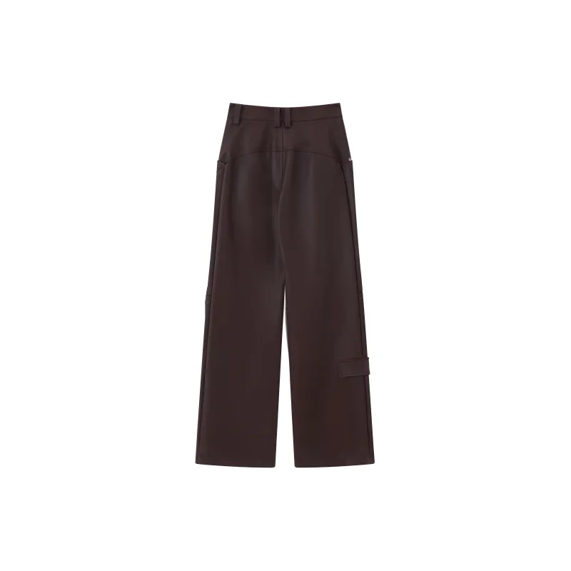 RUNTOTHEFUTURE Casual Pants Women's Beige Brown-1