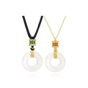 MOLADY Chalcedony Jade Necklace For Women's Unisex