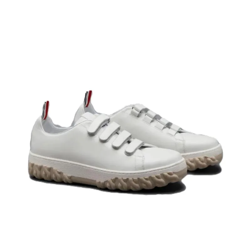 THOM BROWNE· Wear Resistant Low Top Casual Shoes Men's White-2