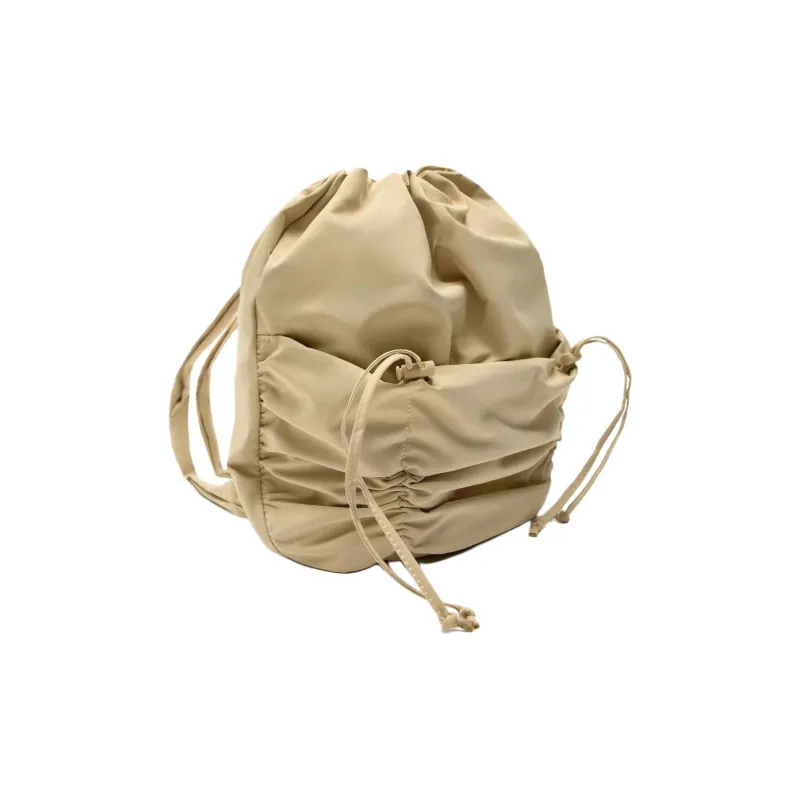 ZARA Polyester Backpack Large Size Women's Brown-1
