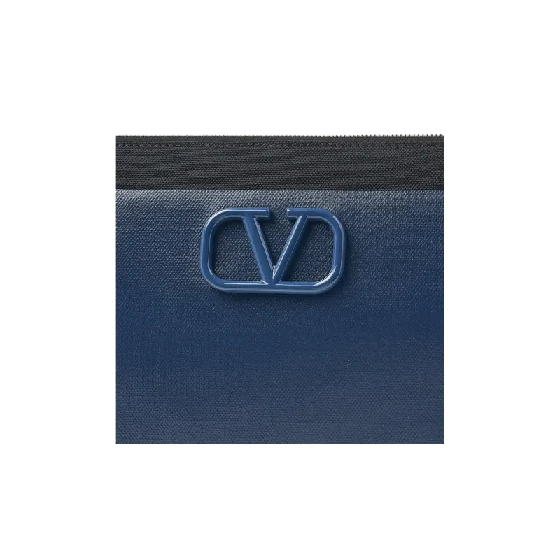 Valentino GARAVANI Fabric Crossbody Bag, Shoulder Bag Men's Black & Blue-5