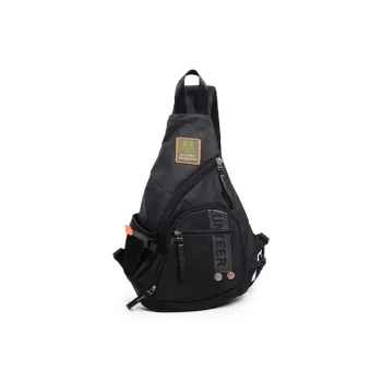 Volunteer Oxford Shoulder Bag Crossbody Bag Medium Size Men's Black