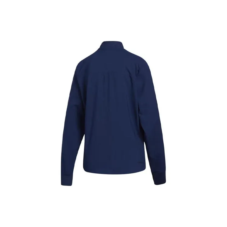 Adidas Under The Lights Long Sleeve 1/4 Zip Sweatshirt Jackets Coats Women's Marine Blue-1
