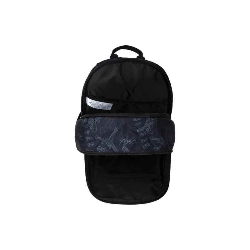 Jordan Polyester Backpack Unisex Jet Black-4