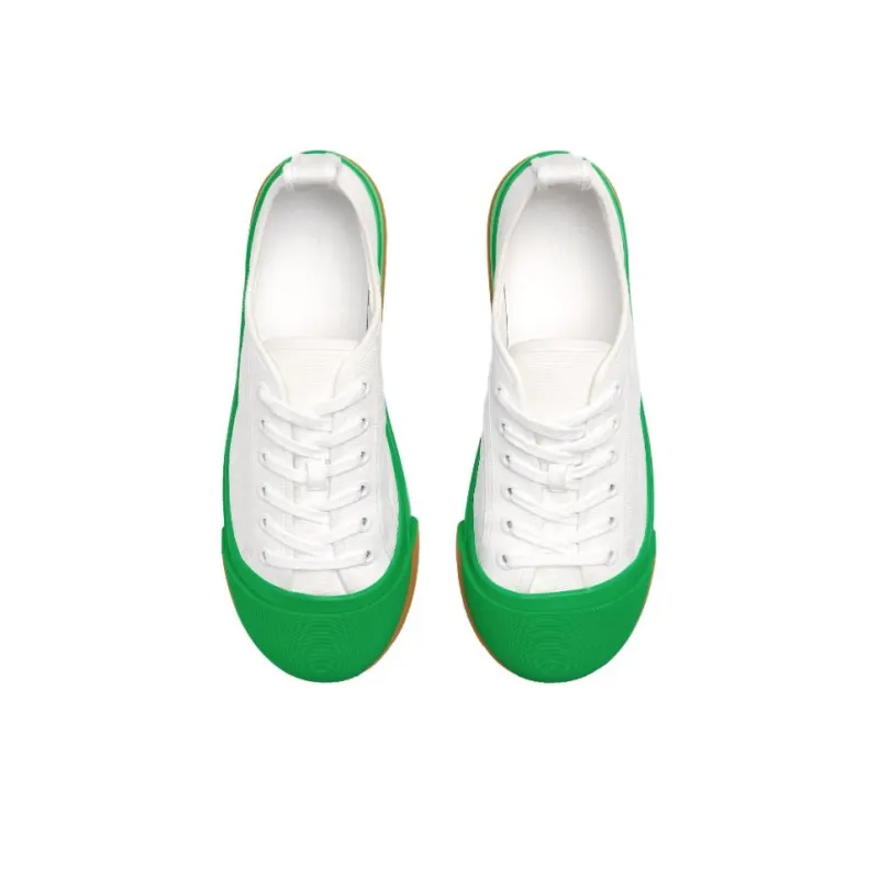 Bottega Veneta Vulcan Low Top Stylish Skateboarding Shoes Men's White-1
