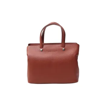 LONGCHAMP Le Foulonné Calfskin Briefcase Shoulder Bag Handbag Women's Brown