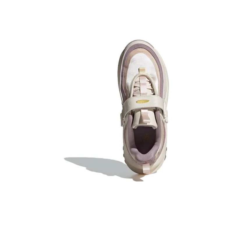 Adidas Maxxwavy EXTREME Durable Breathable Low Top Chunky Sneakers Women's Beige Purple-4