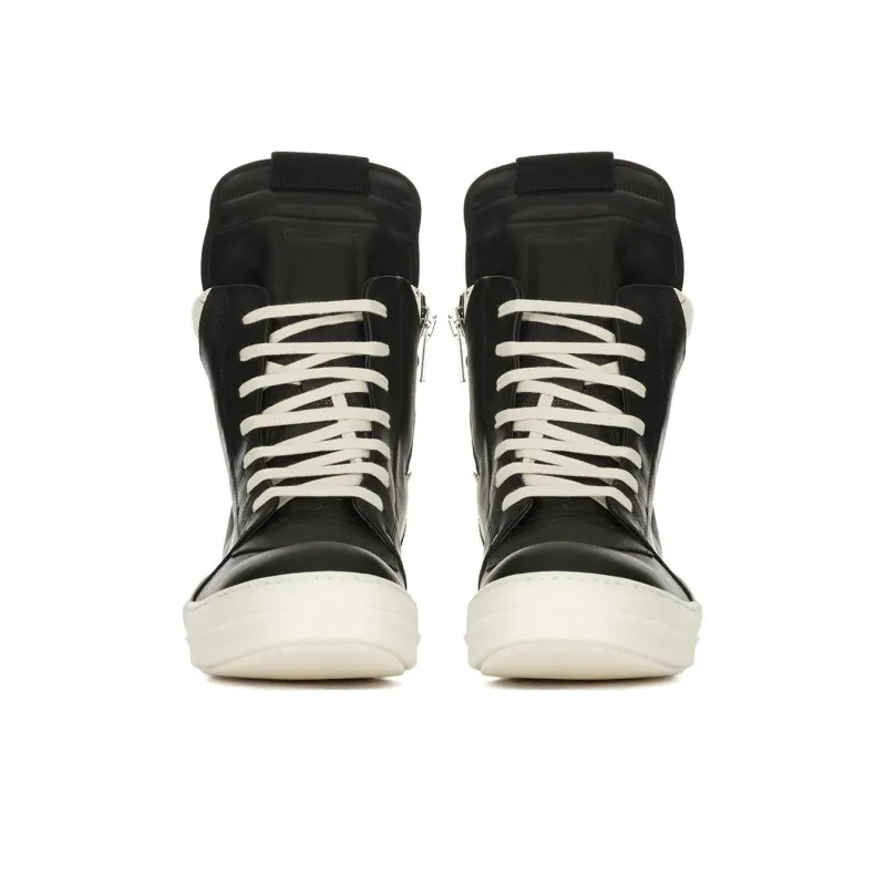 RICK OWENS High-top Leather Sneakers-2