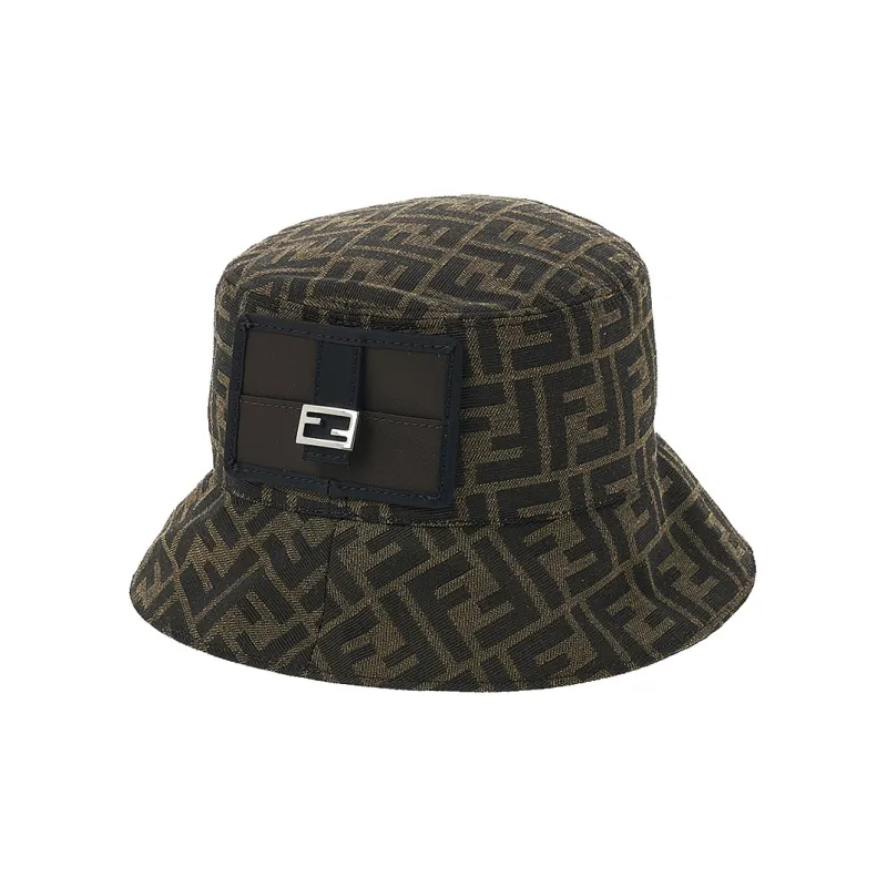 FENDI Polyester, Cotton, Acrylic Bucket Hats Kids' Brown-0