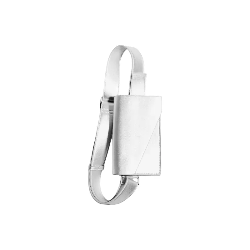 ZARA Polyurethane One Shoulder Handbag Crossbody Bag Mini Men's Silver-2