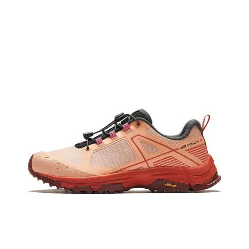 Anta Champion Series Cushioning Wear Resistant Low Top Casual Shoes Women's Red Pink