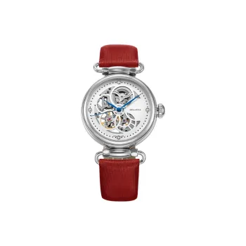 Sea Gull Frontier Time Goddess Automatic Mechanical Movement Spun Silk Strap Watch Women's Watch White Dial