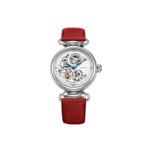 Sea Gull Frontier Time Goddess Automatic Mechanical Movement Spun Silk Strap Watch Women's Watch White Dial