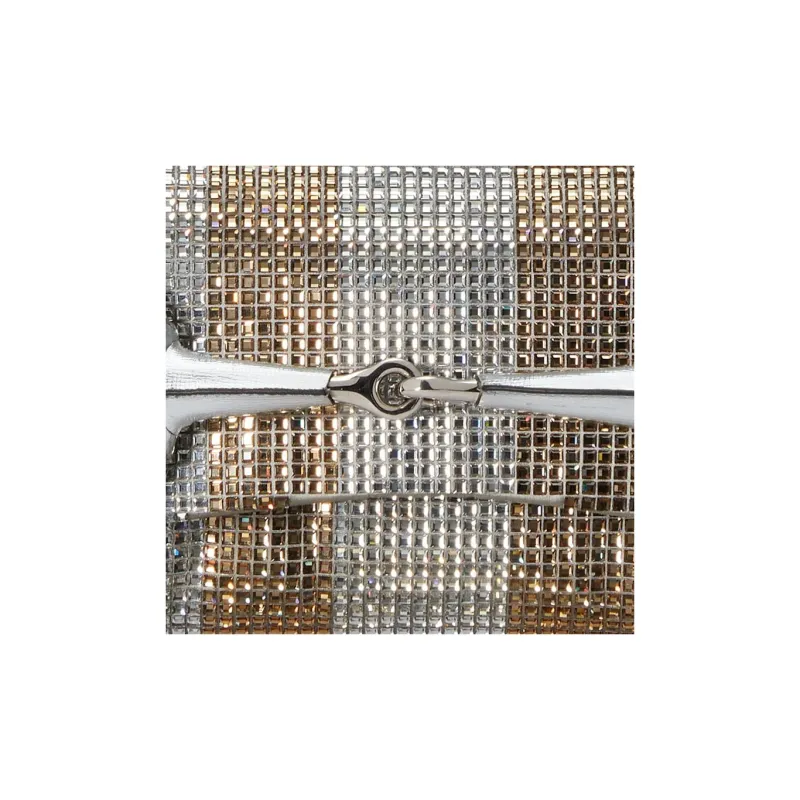 GUCCI Horsebit 1955 Silk Satin Handbag Shoulder Bag Women's Silver-8
