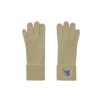 Burberry Cashmere Knit Gloves Unisex Green