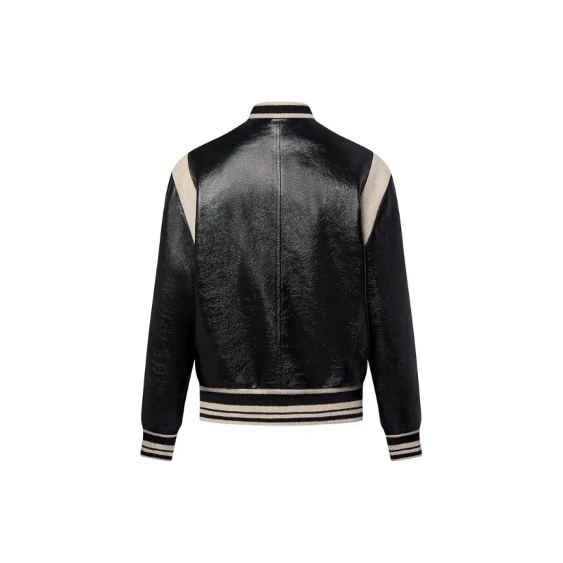 LOUIS VUITTON Graphic Leather Varsity Jacket-1