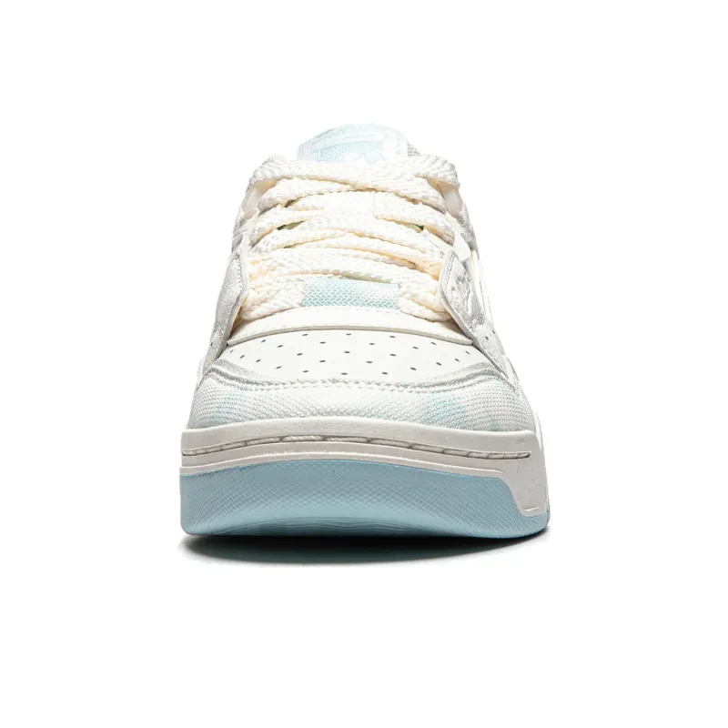 LiNing Yuebai Cushioning Wear Resistant Low Top Skateboard Shoes Women's Mist White-4