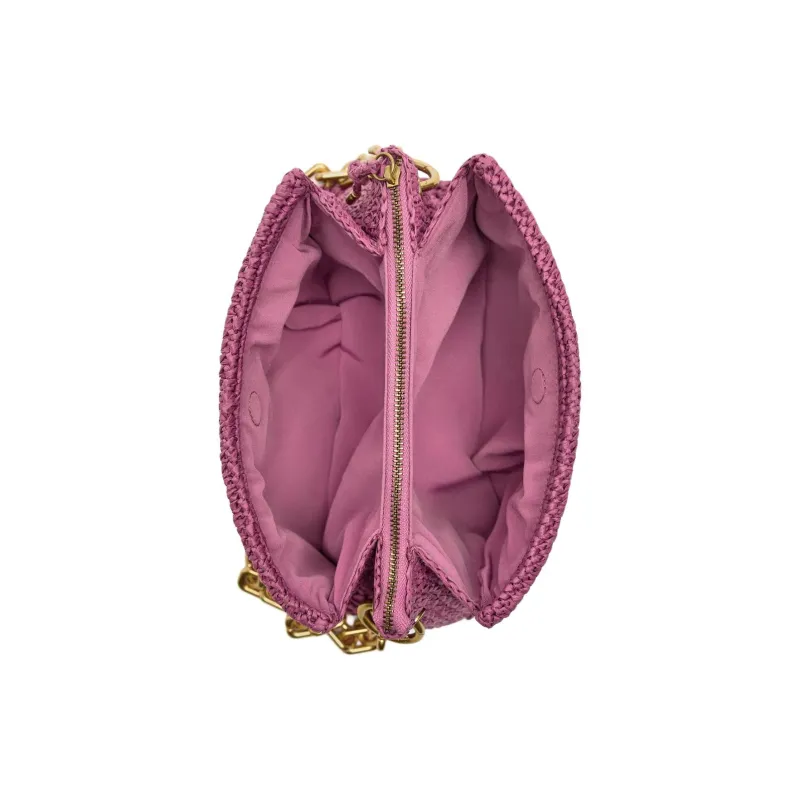 ZARA Cellulose Material Handbag Shoulder Bag Women's Purple-4