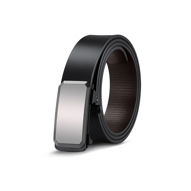 AUGTARLION Business Minimalist Style Casual Men's Dress Pants With Durable Belt Leather Belts Men's Black 3.5cm-1