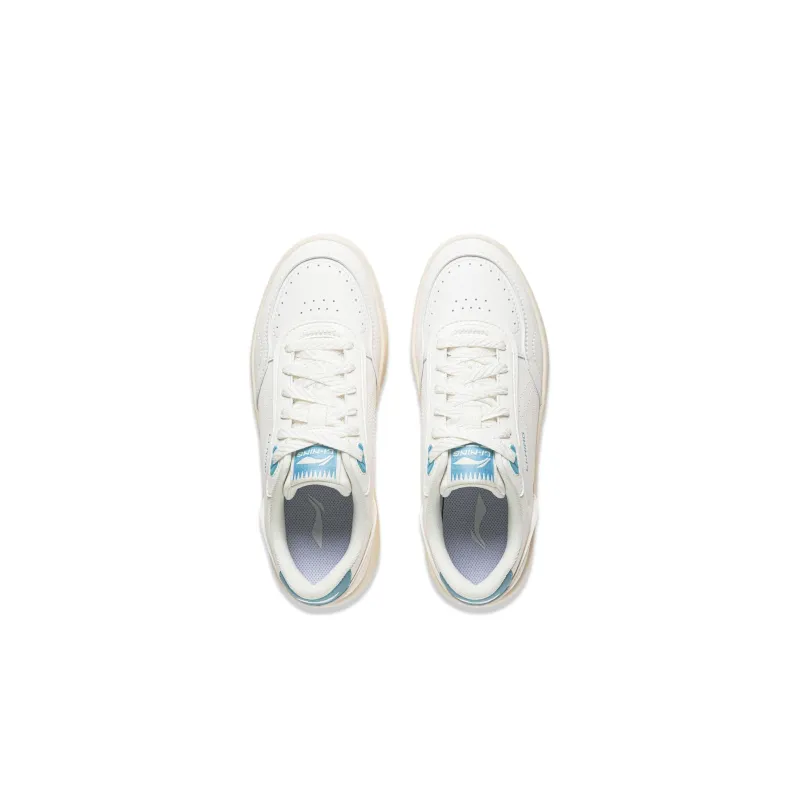 LiNing Su Su Anti Slip Wear Resistant Low Top Skateboard Shoes Women's White-3