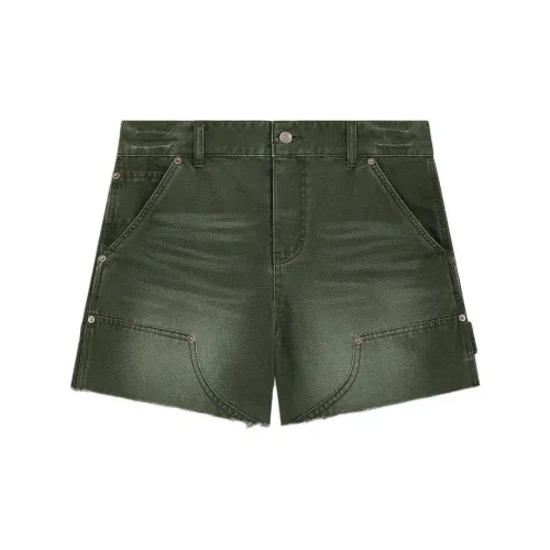 WE11DONE Denim Shorts Women's Green