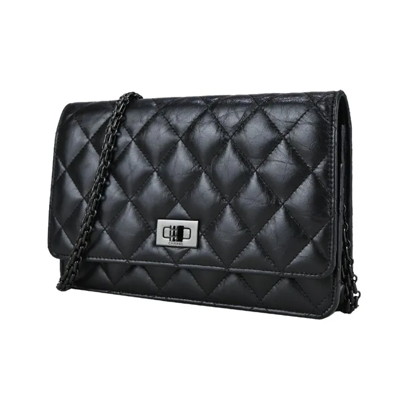 CHANEL Calfskin Shoulder Bag, Crossbody Bag Mini Women's Black-1