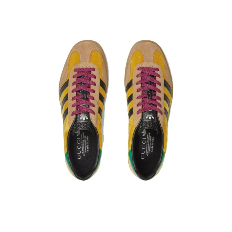 GUCCI X Adidas Originals Gazelle Sneakers Yellow-2