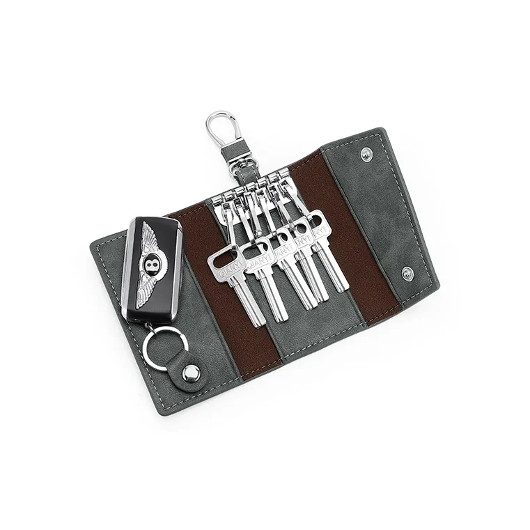 MashaLanti Microfiber Synthetic Leather Key Pouch Men's Coffee-15