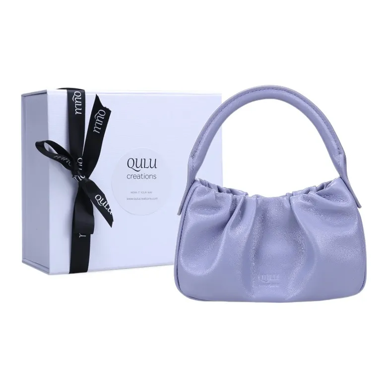 QULU Sheepskin Shoulder Bag Crossbody Bag Handbag Mini Women's White-13